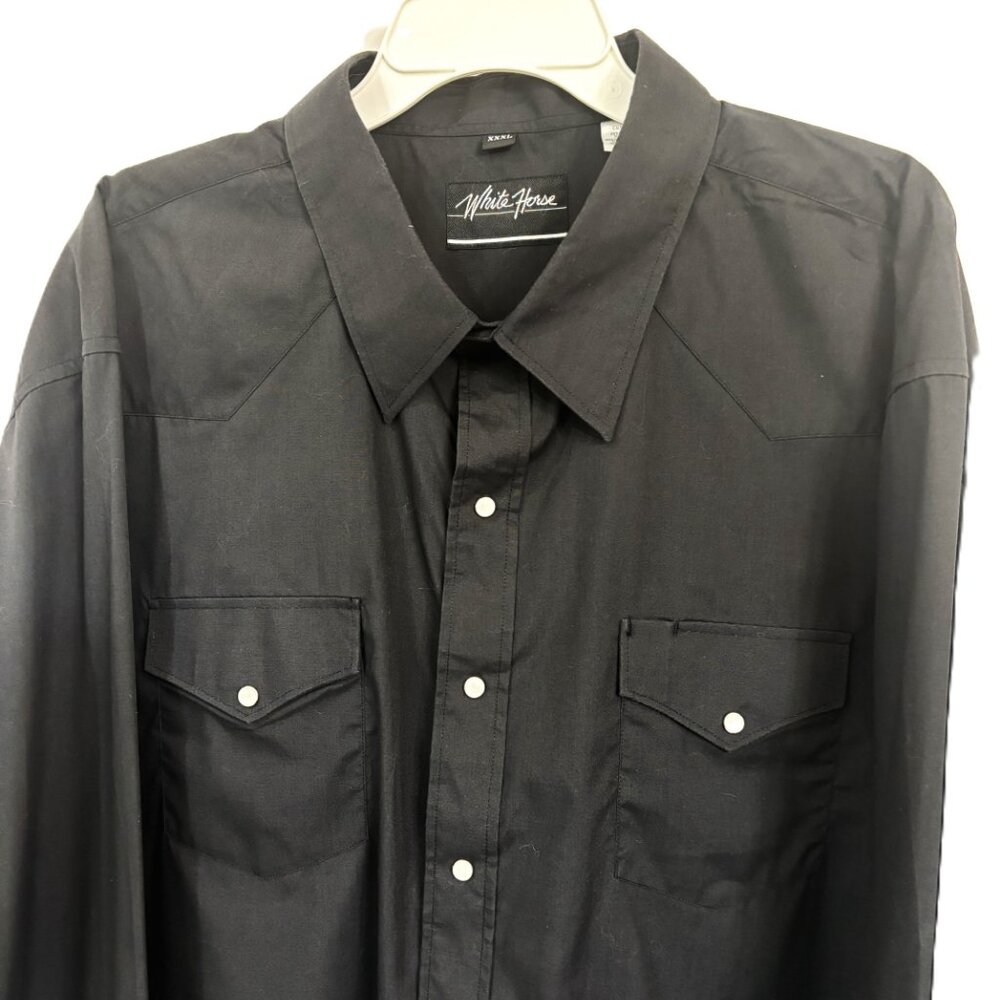 White Horse Black Western Pearl Snap Men’s LS Shirt XXXL EUC